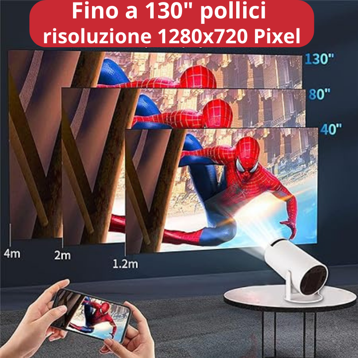 VISIONEX TECNOLOGIA PROVISIONTECH 4K Full HD Portatile Schermo da 130 pollici,Rotazione di 180 Gradi